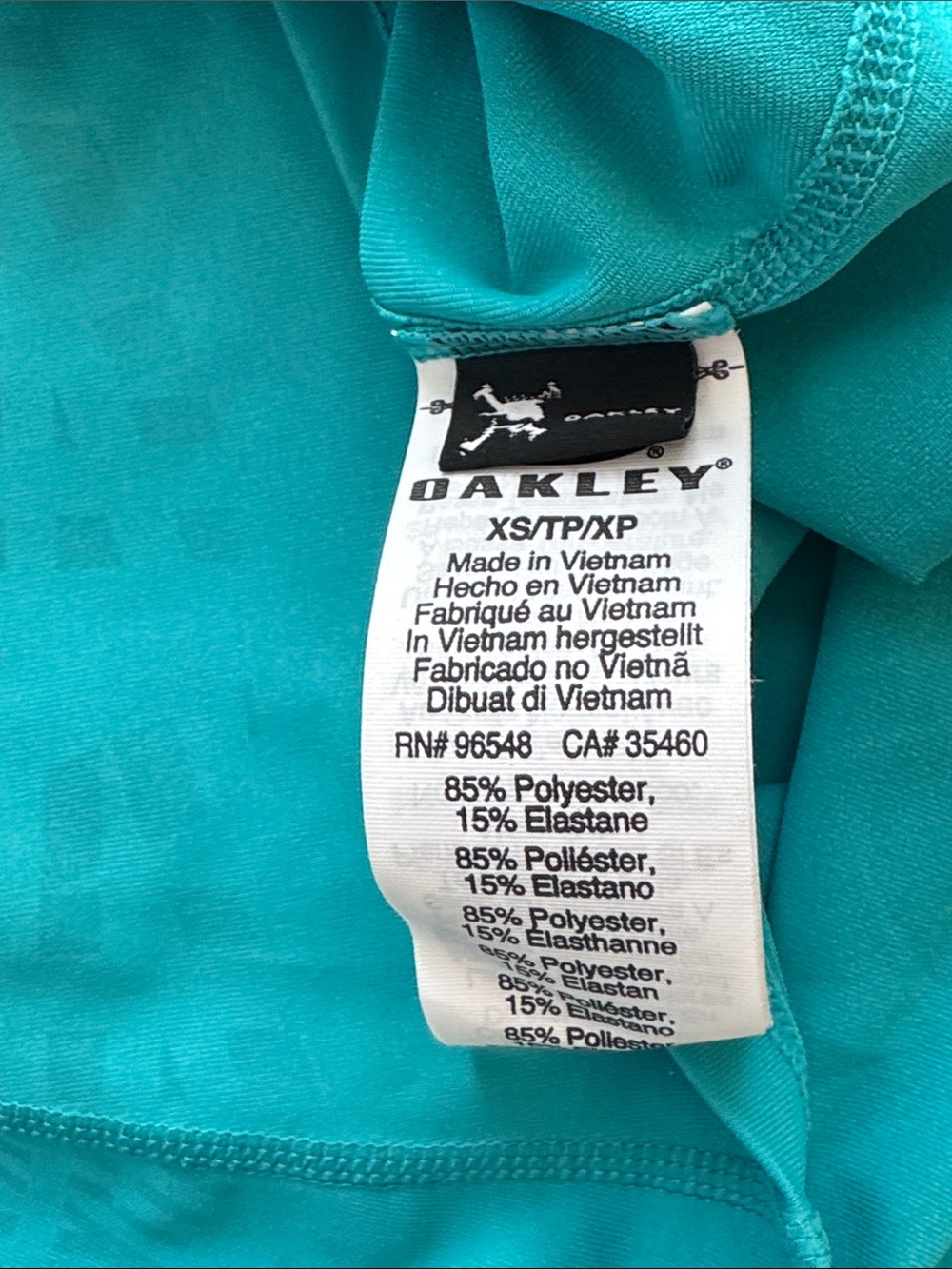 Oakley Teal Geometric Racerback Tank - Picture 4 of 4